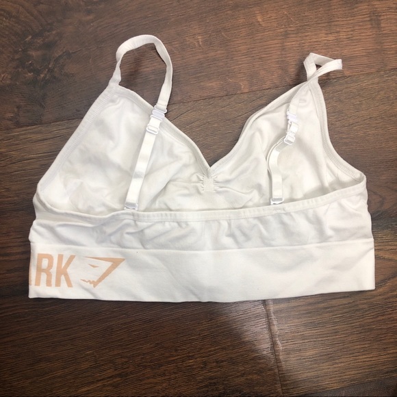 Gymshark Seamless Bralette Sports Bra White Gold L - Picture 6 of 7
